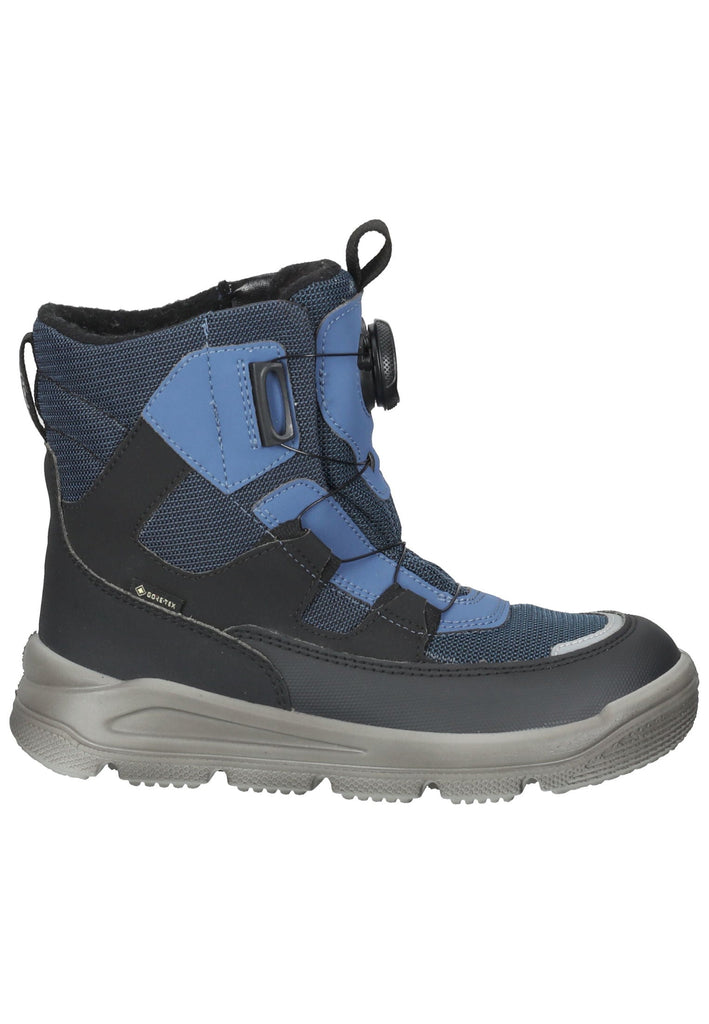 Superfit Stiefelette Lederimitat Schwarz/Blau Warmfutter