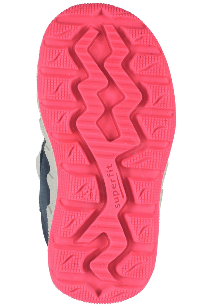 Superfit Stiefelette Veloursleder Blau/Pink Warmfutter