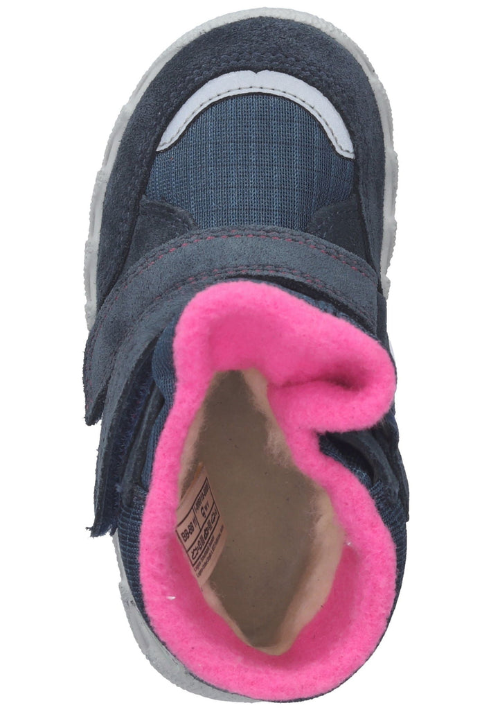 Superfit Stiefelette Veloursleder Blau/Pink Warmfutter
