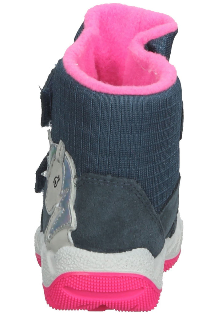 Superfit Stiefelette Veloursleder Blau/Pink Warmfutter
