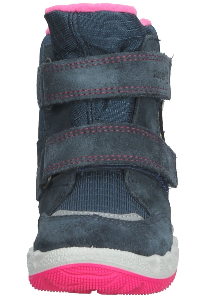 Superfit Stiefelette Veloursleder Blau/Pink Warmfutter