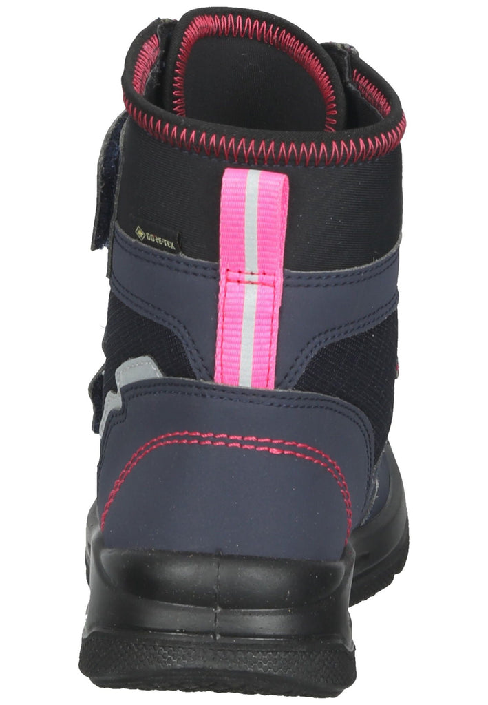 Superfit Stiefelette Veloursleder Blau/Pink Warmfutter
