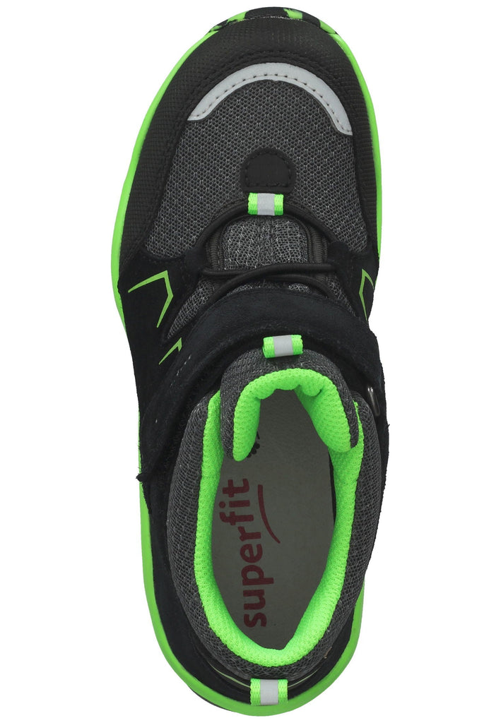 Superfit Stiefelette Veloursleder Schwarz/Grün