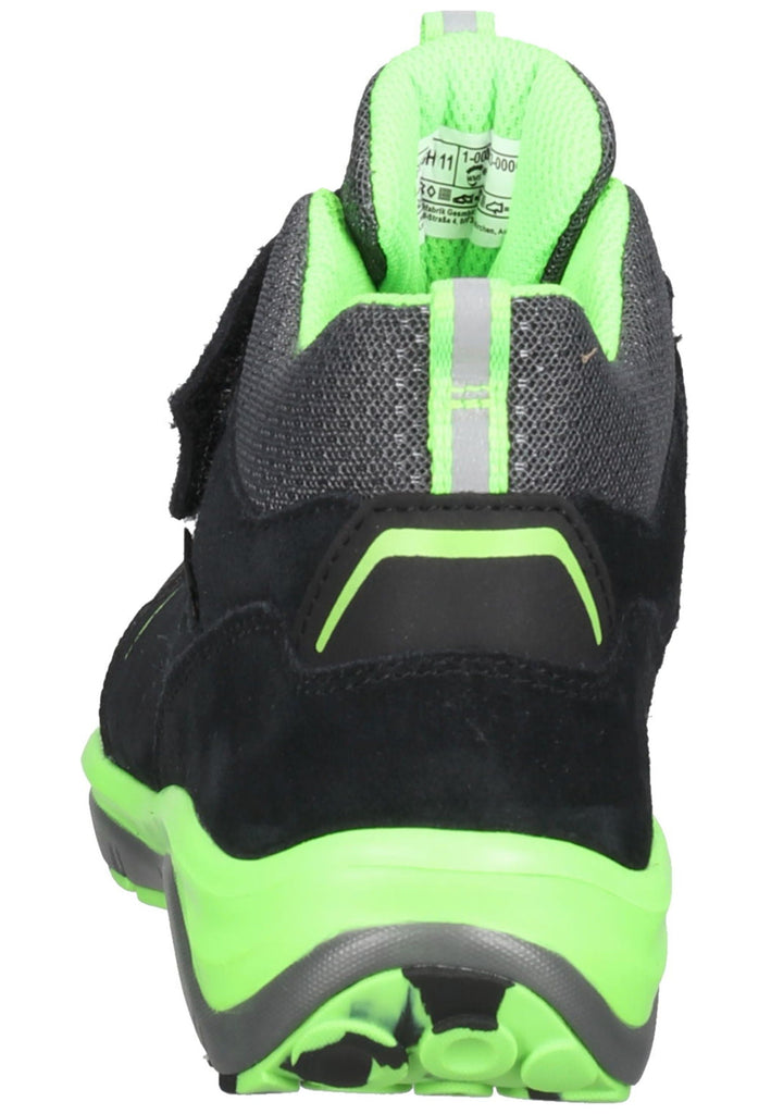 Superfit Stiefelette Veloursleder Schwarz/Grün