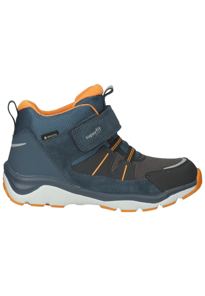 Superfit Stiefelette Veloursleder/Synthetik Blau/Orange