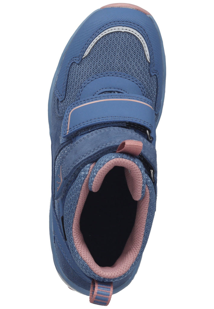 Superfit Stiefelette Veloursleder/Synthetik Blau/Pink