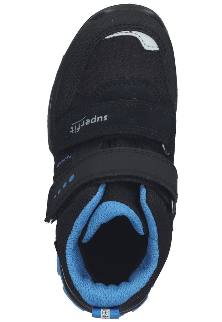 Superfit Stiefelette Veloursleder/Synthetik Schwarz/Blau