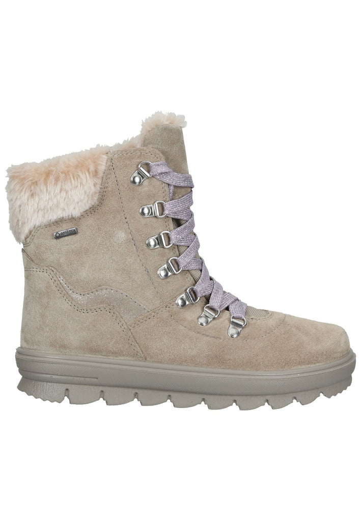 Superfit Stiefelette Veloursleder/Textil Beige Warmfutter