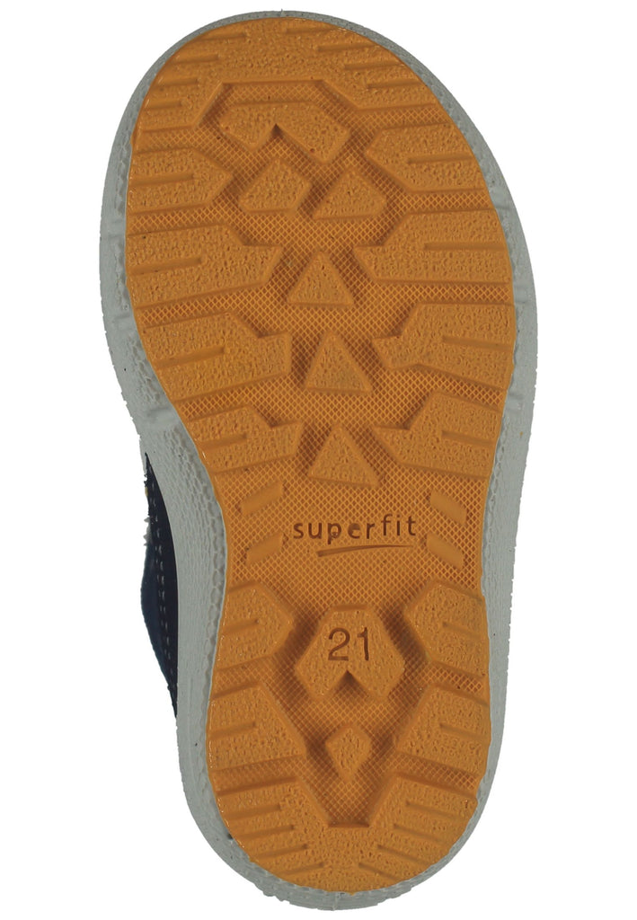 Superfit Stiefelette Veloursleder/Textil Blau/Gelb Warmfutter