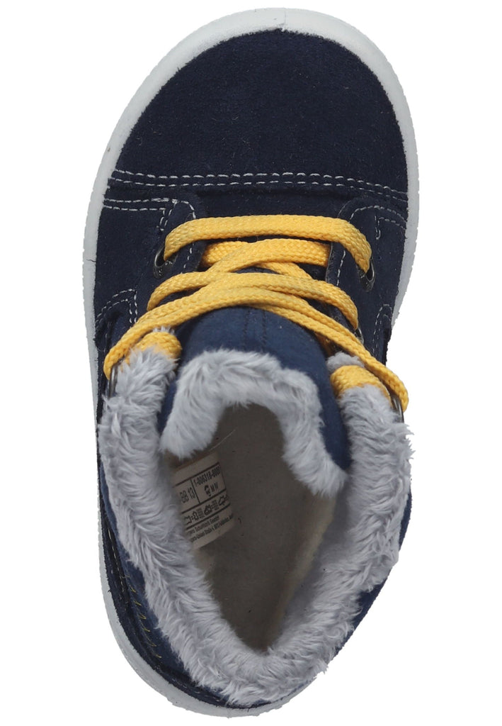 Superfit Stiefelette Veloursleder/Textil Blau/Gelb Warmfutter