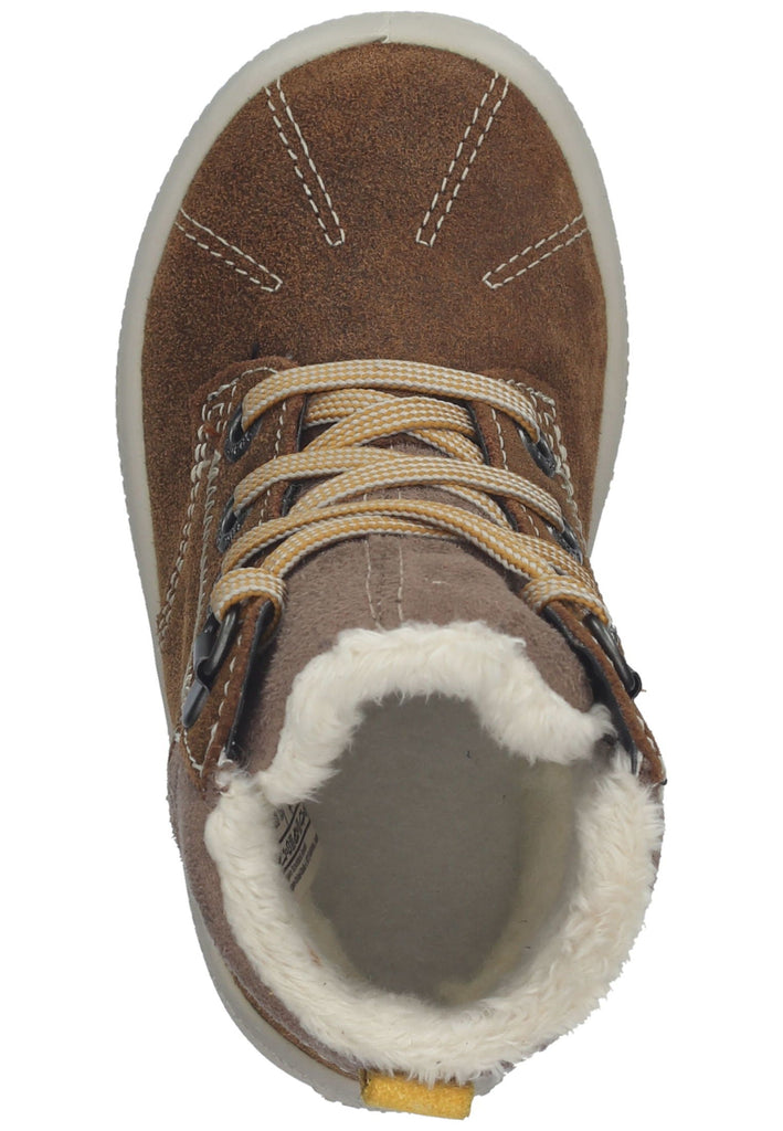 Superfit Stiefelette Veloursleder/Textil Braun/Gelb Warmfutter