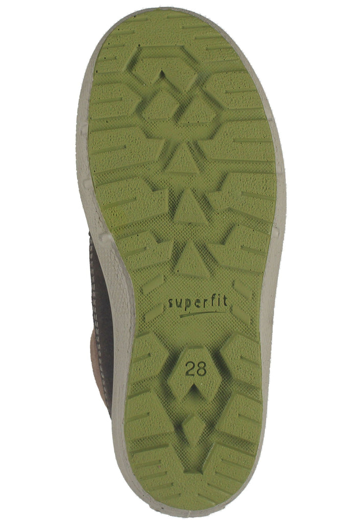 Superfit Stiefelette Veloursleder/Textil Braun/Grün Warmfutter