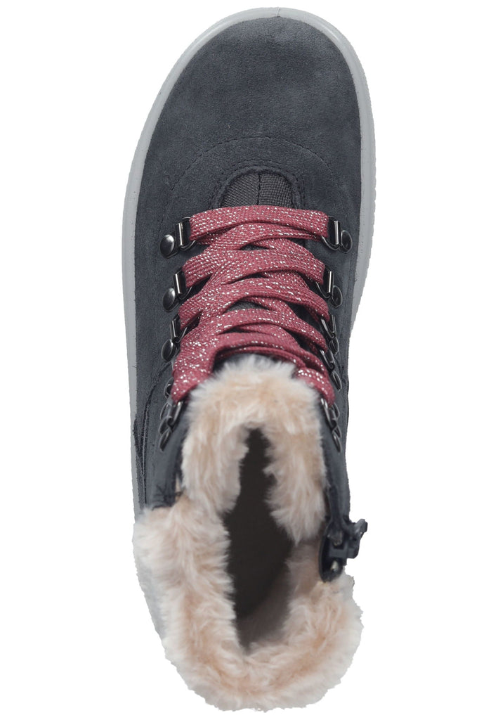 Superfit Stiefelette Veloursleder/Textil Grau/Pink Warmfutter