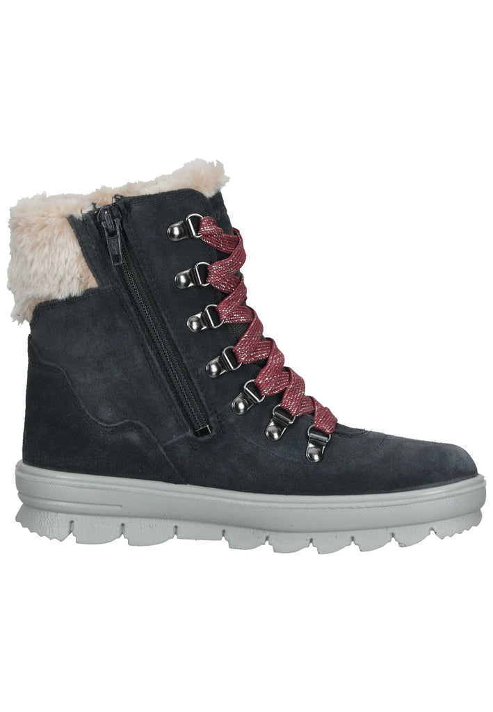 Superfit Stiefelette Veloursleder/Textil Grau/Pink Warmfutter