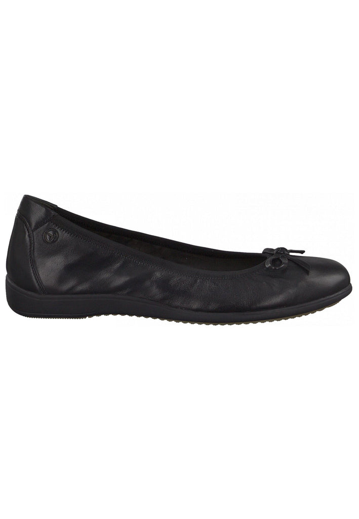 Tamaris Ballerinas Glattleder Schwarz