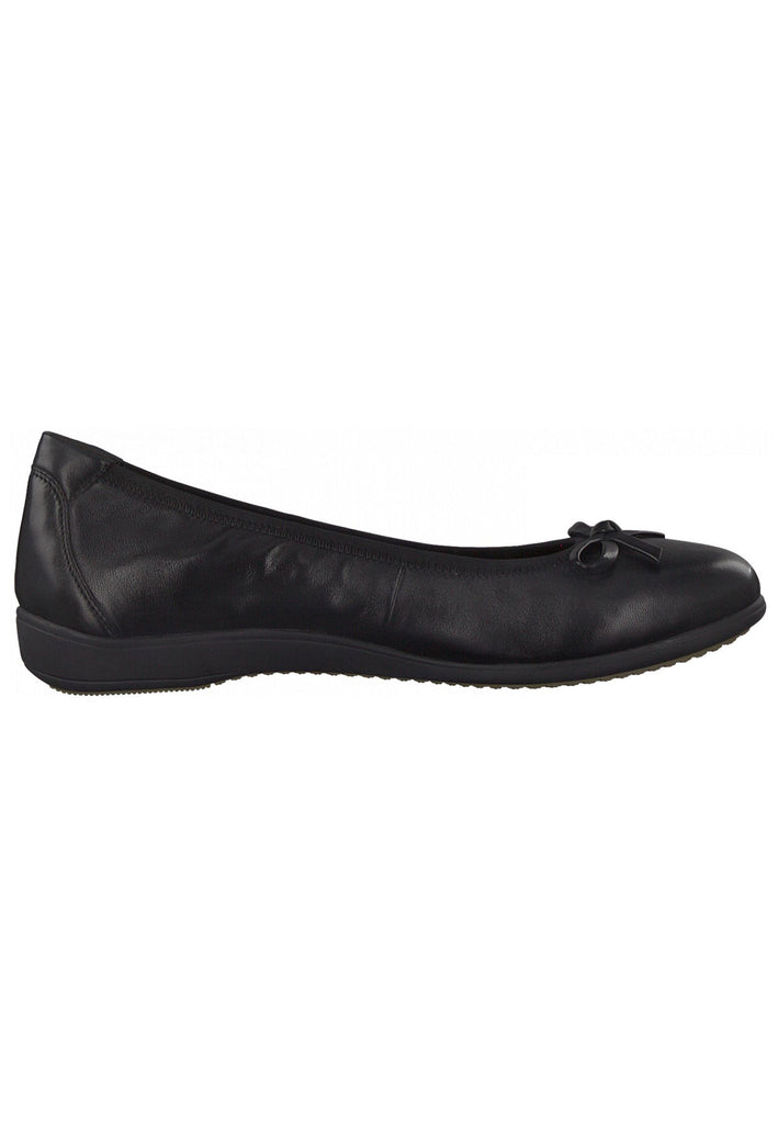 Tamaris Ballerinas Glattleder Schwarz
