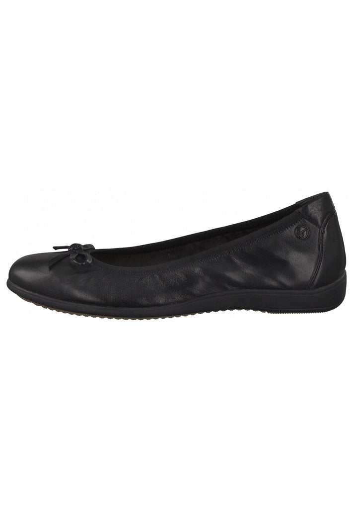 Tamaris Ballerinas Glattleder Schwarz