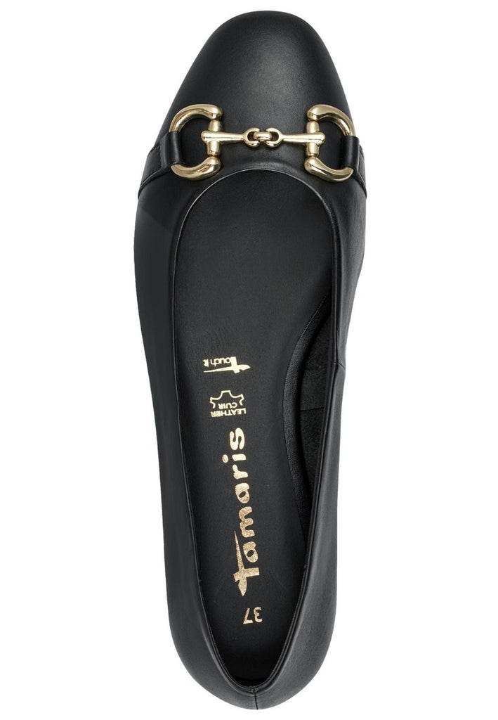 Tamaris Ballerinas Leder Schwarz