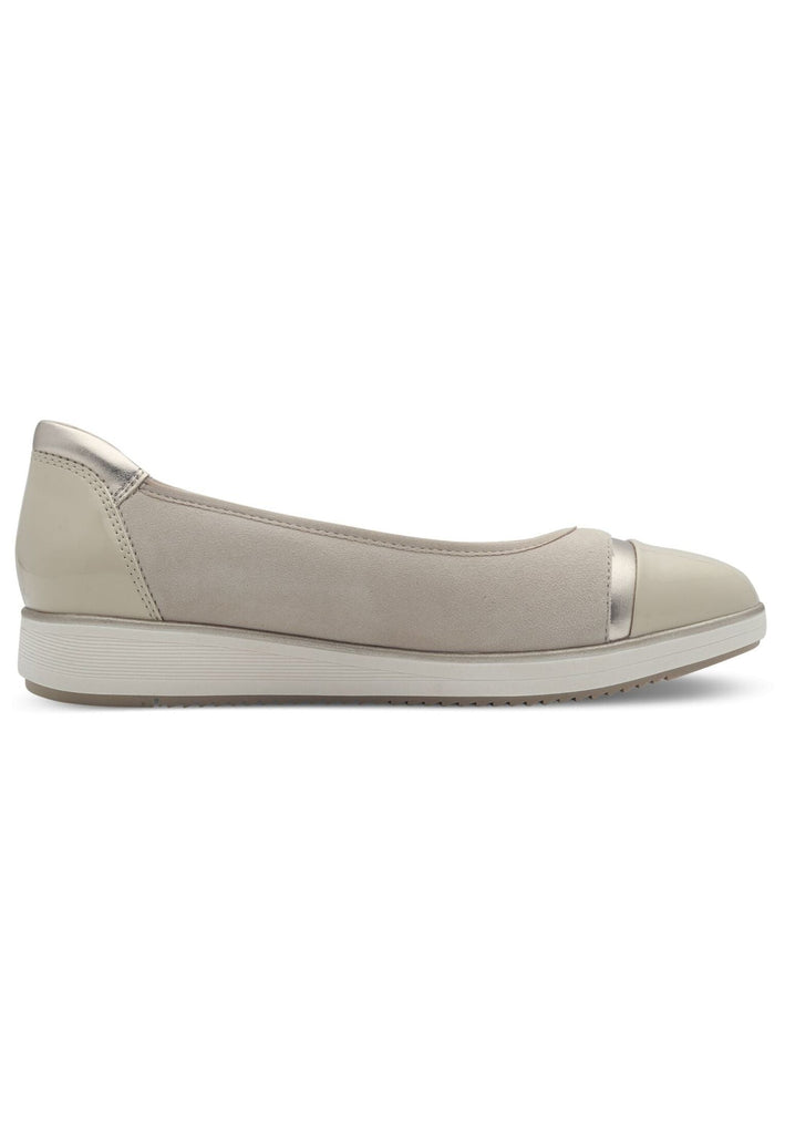 Tamaris Ballerinas Leder/Synthetik Beige