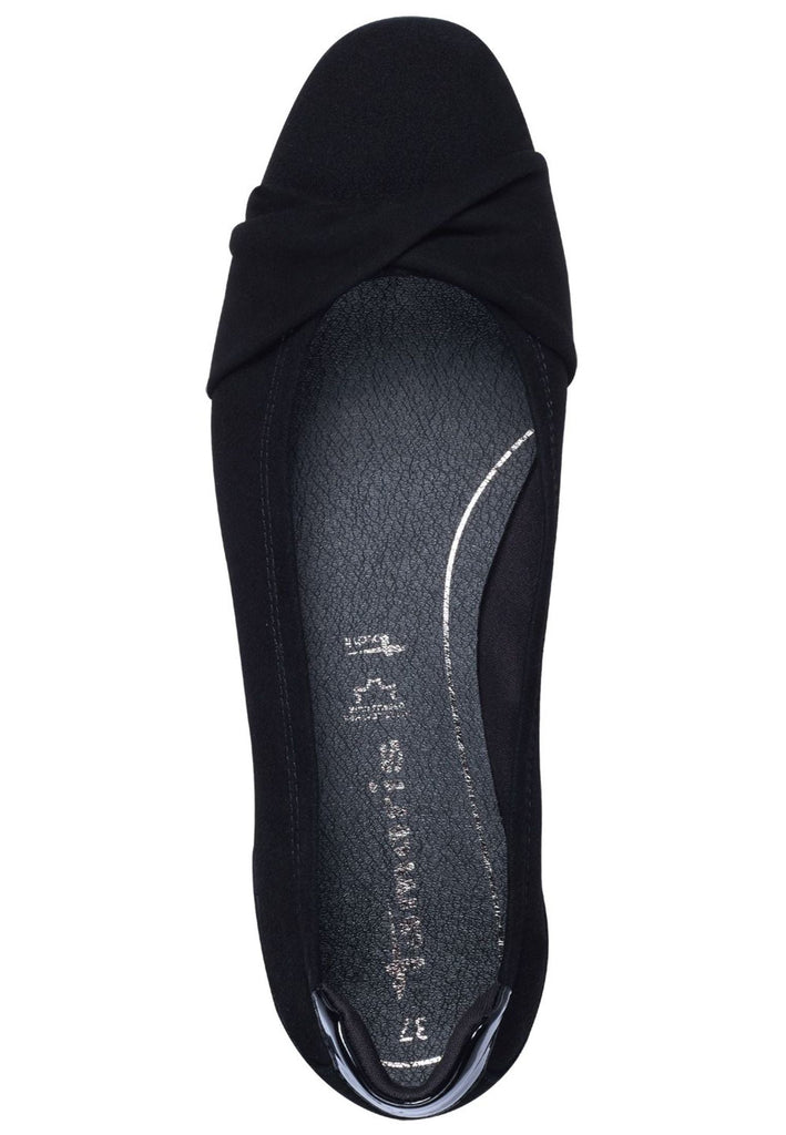 Tamaris Ballerinas Leder/Textil Schwarz