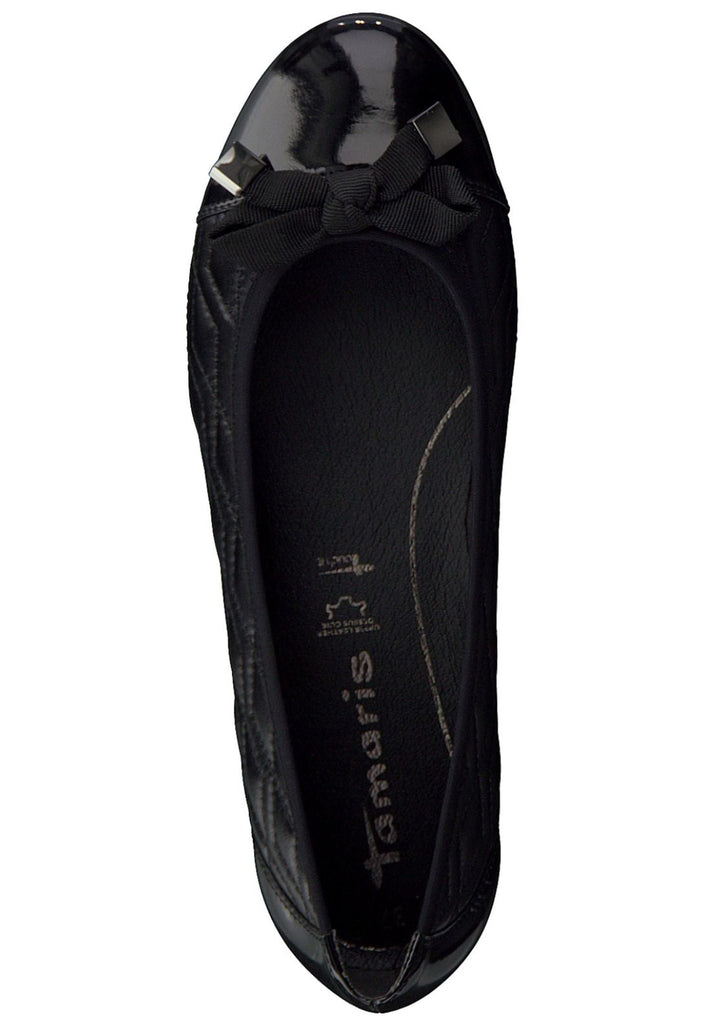 Tamaris Ballerinas Leder/Textil Schwarz