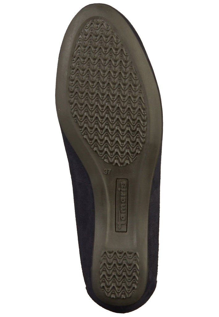 Tamaris Ballerinas Veloursleder Navy
