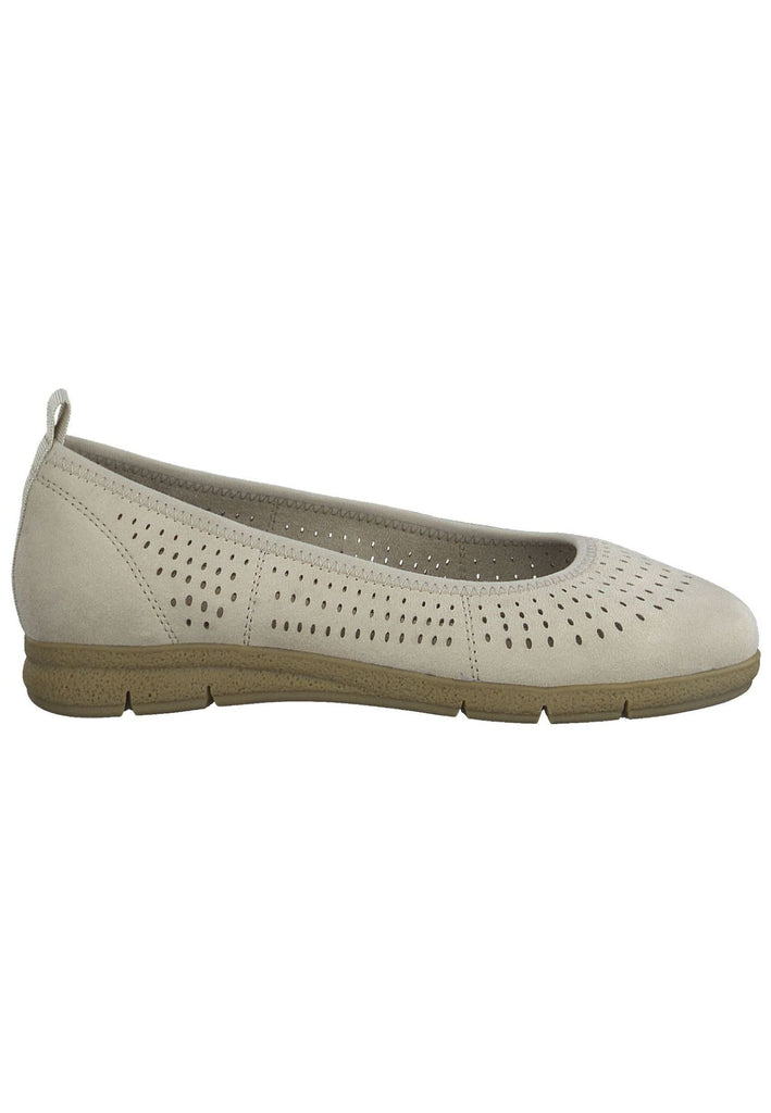 Tamaris Comfort Ballerinas Leder Beige