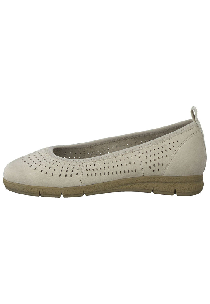 Tamaris Comfort Ballerinas Leder Beige