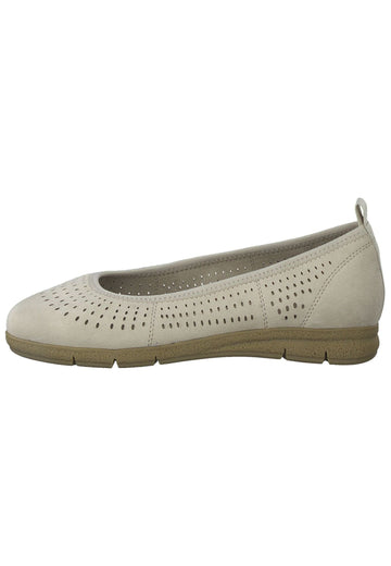 Tamaris Comfort Ballerinas Leder Beige
