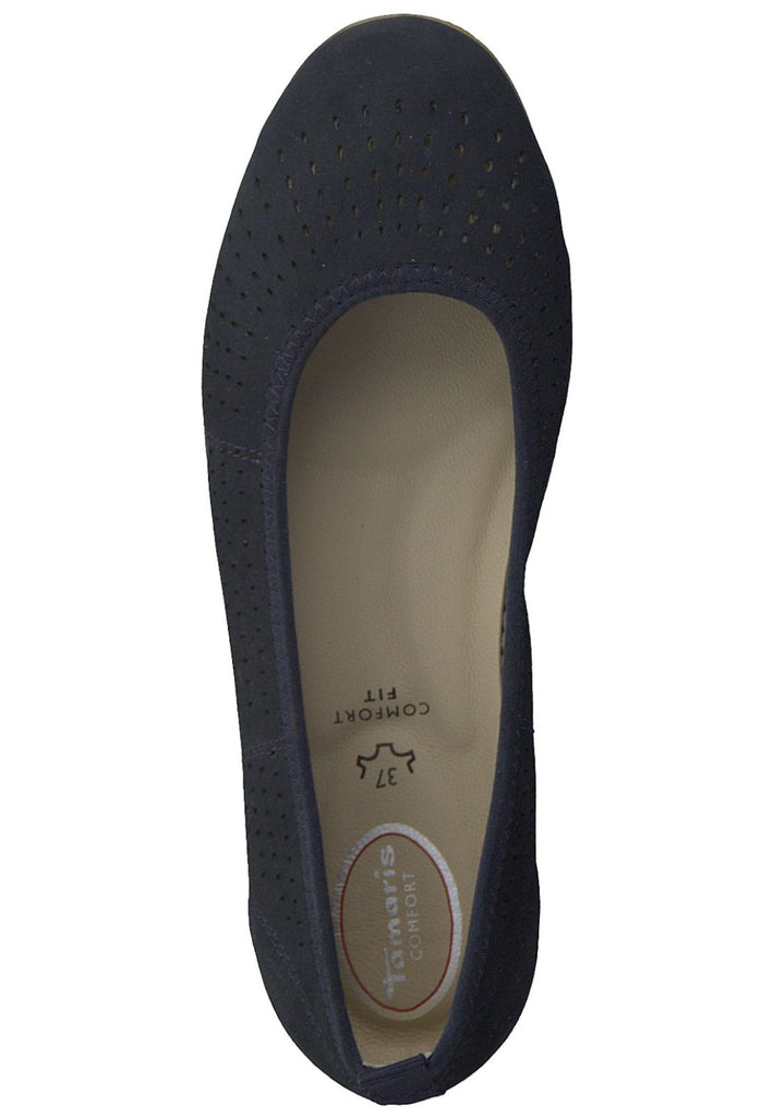 Tamaris Comfort Ballerinas Leder Navy