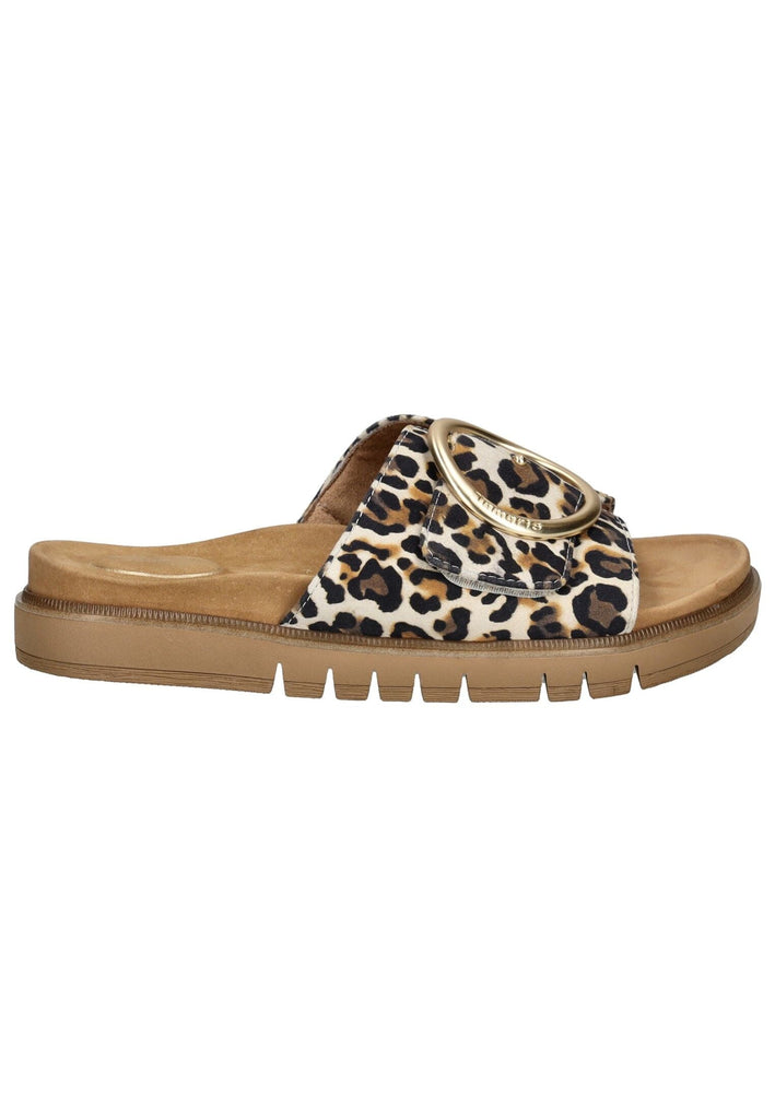 Tamaris Comfort Pantoletten Leder Leopard