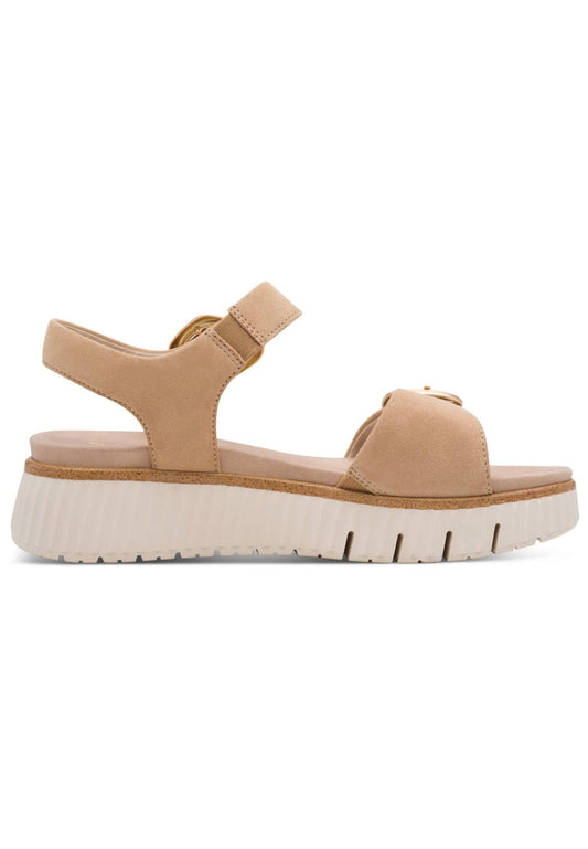Tamaris Comfort Sandalen Leder Camel/Weiß