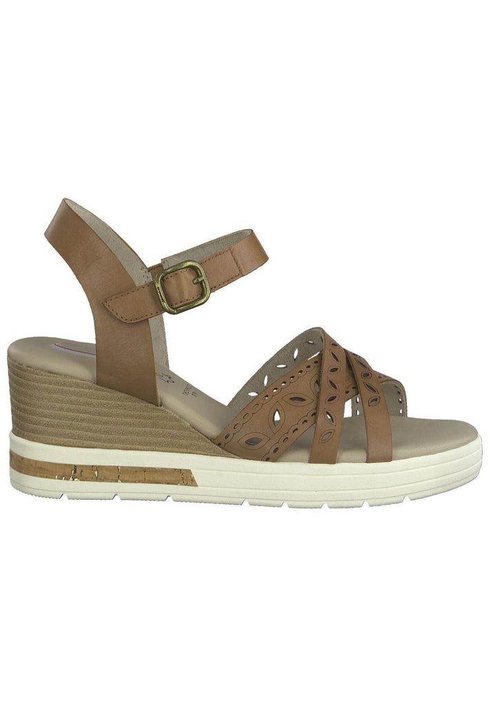 Tamaris Comfort Sandalen Leder Cognac