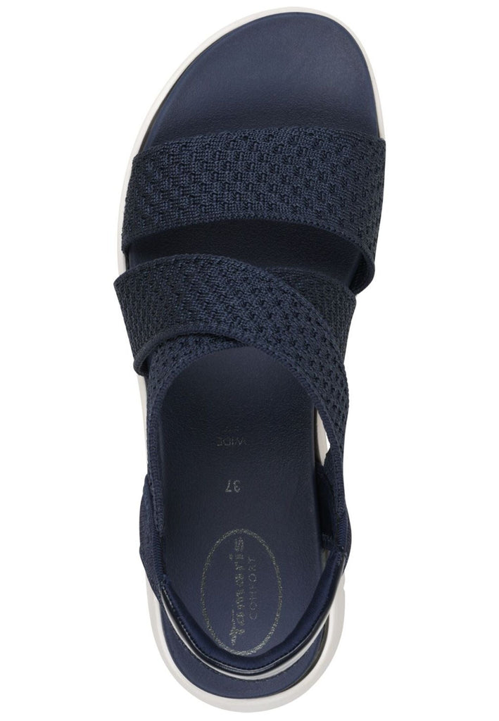 Tamaris Comfort Sandalen Lederimitat/Textil Navy