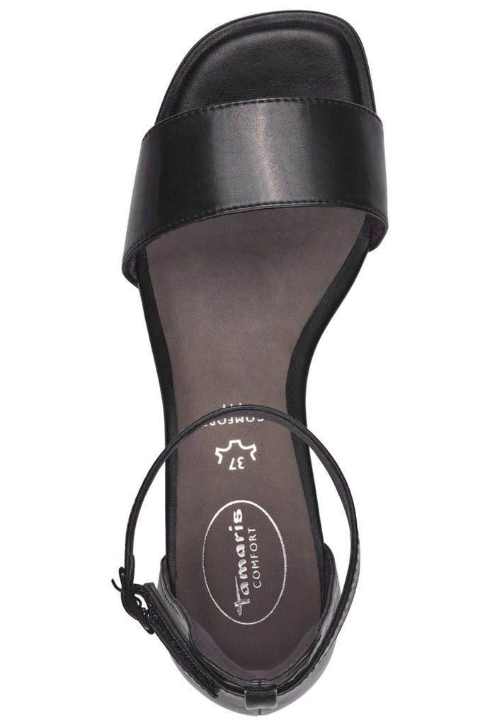 Tamaris Comfort Sandalen Nappaleder Schwarz