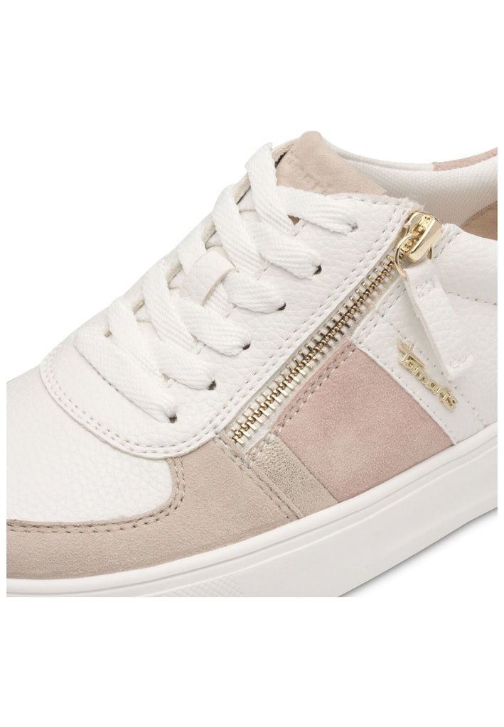 Tamaris Comfort Sneaker Leder/Synthetik Beige/Weiß