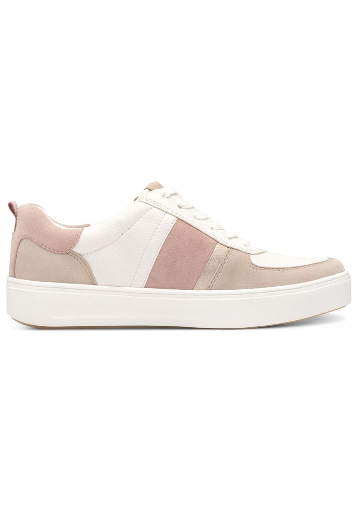 Tamaris Comfort Sneaker Leder/Synthetik Beige/Weiß