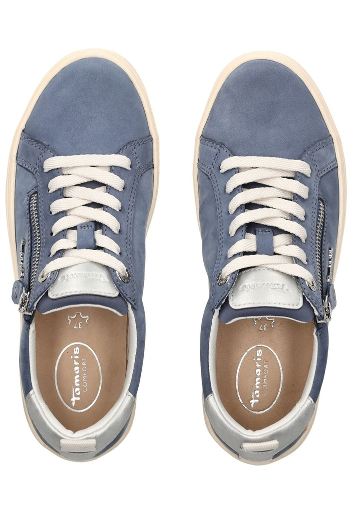 Tamaris Comfort Sneaker Leder/Textil Denim