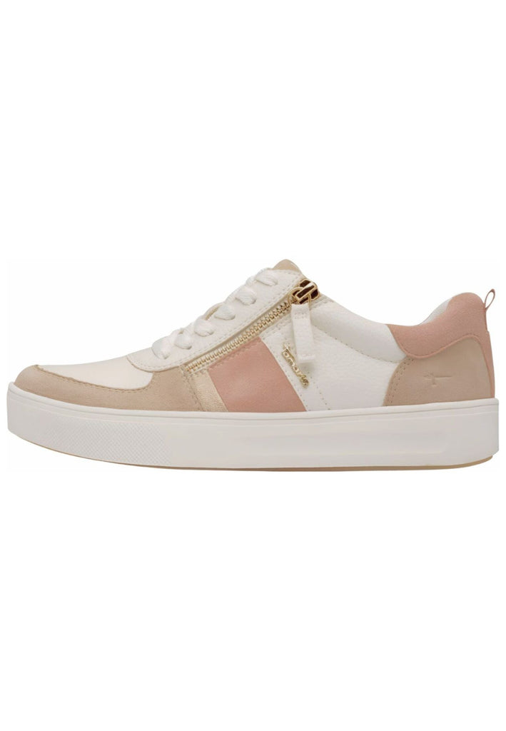 Sneaker Tamaris Comfort Sneaker Leder/Synthetik Beige/Weiß