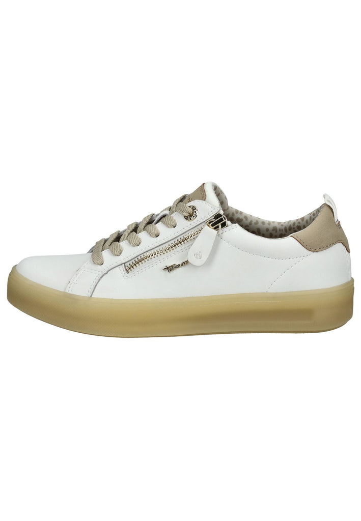 Sneaker Tamaris Comfort Sneaker Leder/Textil Weiß/Beige
