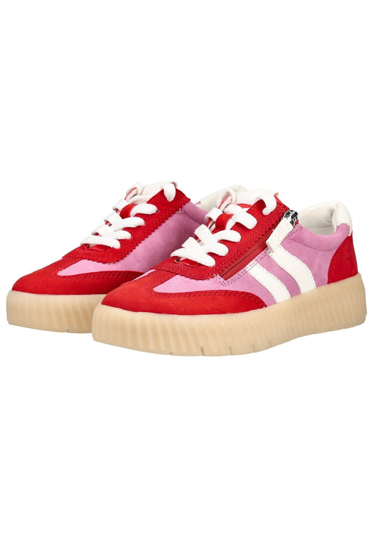 Tamaris Comfort Sneaker Veloursleder/Textil Rot/Pink