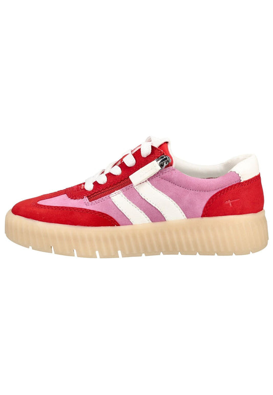 Tamaris Comfort Sneaker Veloursleder/Textil Rot/Pink