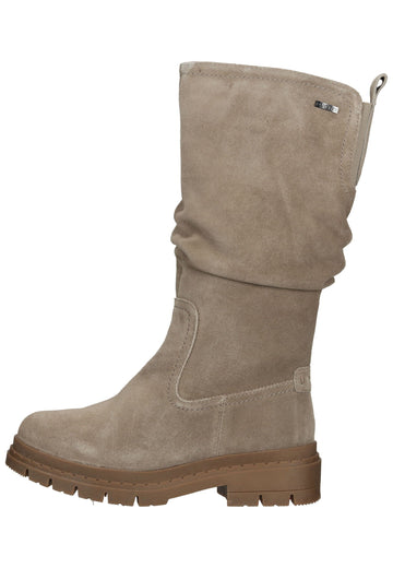 Stiefel Tamaris Comfort Stiefel Veloursleder Taupe Warmfutter