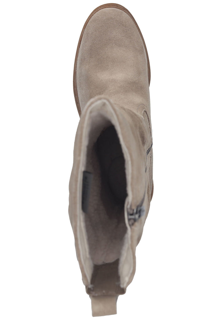 Tamaris Comfort Stiefel Veloursleder Taupe Warmfutter