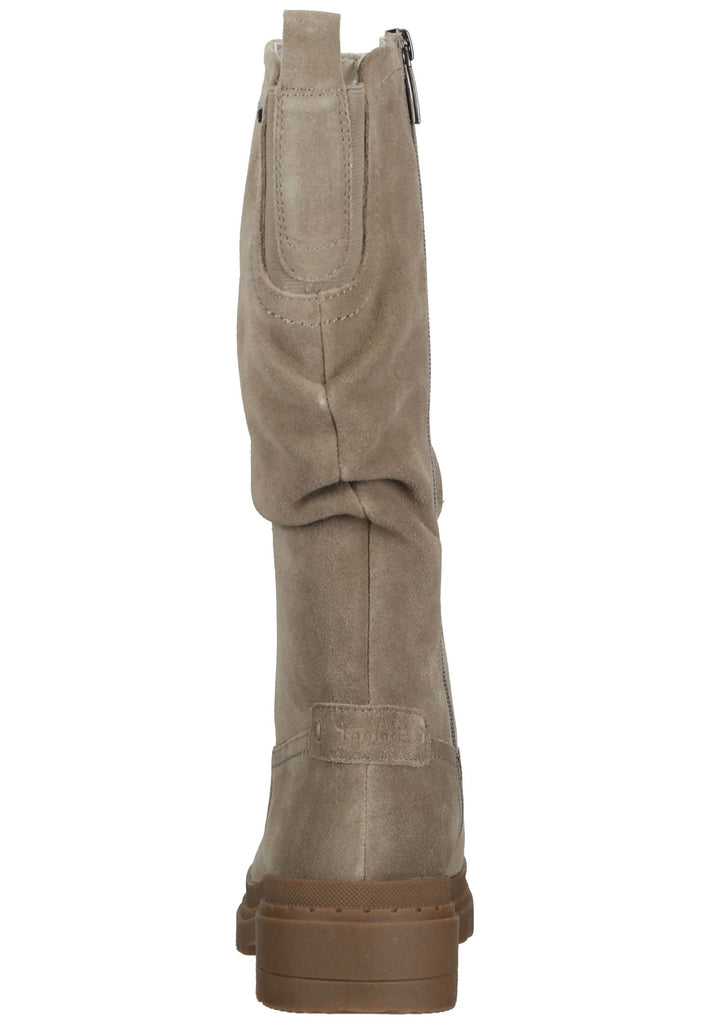 Tamaris Comfort Stiefel Veloursleder Taupe Warmfutter