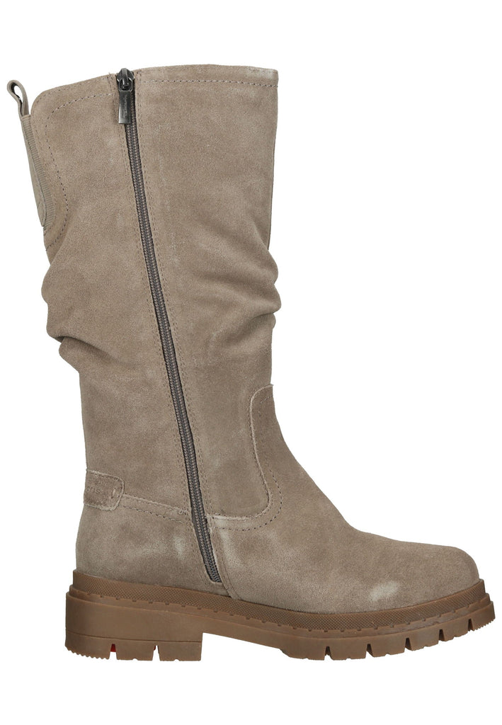 Tamaris Comfort Stiefel Veloursleder Taupe Warmfutter
