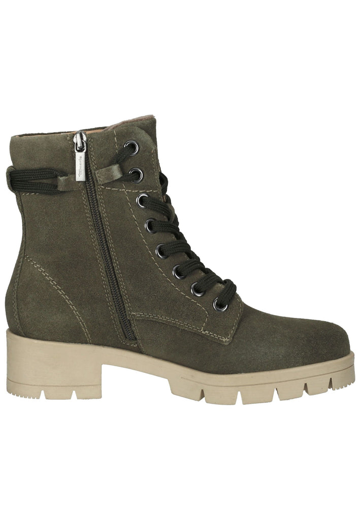 Tamaris Comfort Stiefelette Leder Khaki Warmfutter
