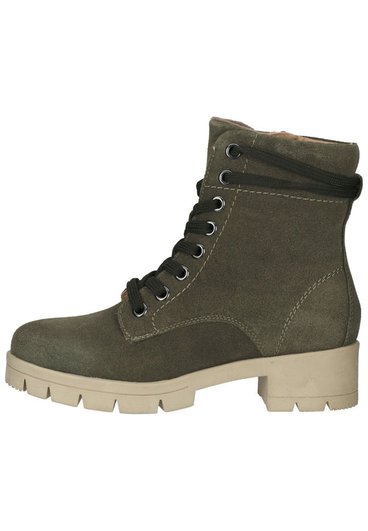Tamaris Comfort Stiefelette Leder Khaki Warmfutter