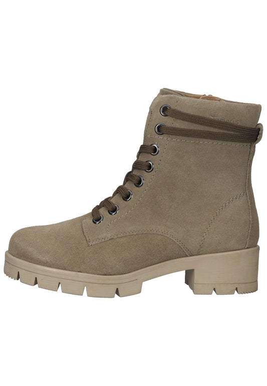 Tamaris Comfort Stiefelette Leder Taupe Warmfutter