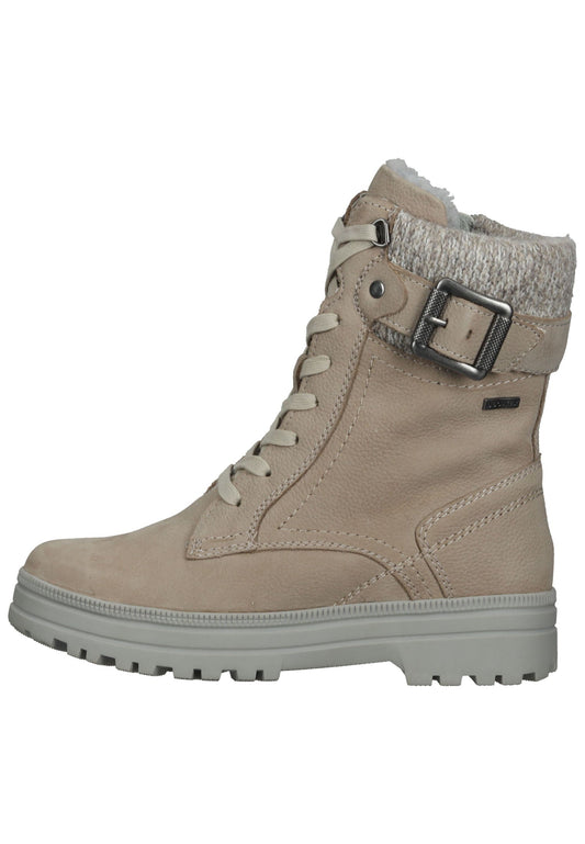 Tamaris Comfort Stiefelette Leder/Textil Hellgrau